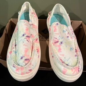 Sperry Salty Washable/Tie Dye Casual Shoe - Girls Size 4 M